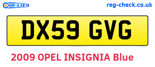 DX59GVG are the vehicle registration plates.
