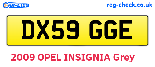 DX59GGE are the vehicle registration plates.
