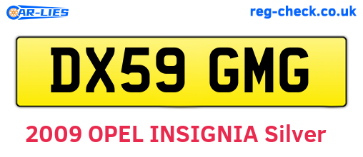 DX59GMG are the vehicle registration plates.