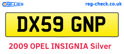 DX59GNP are the vehicle registration plates.