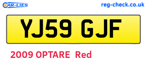 YJ59GJF are the vehicle registration plates.
