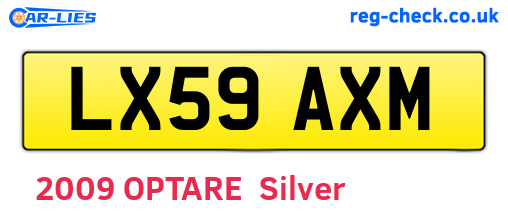 LX59AXM are the vehicle registration plates.