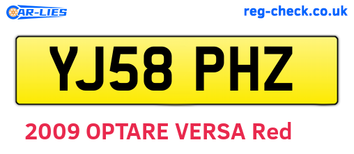 YJ58PHZ are the vehicle registration plates.