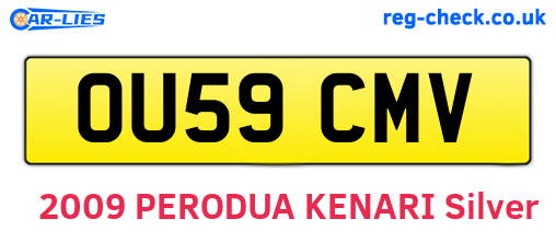 OU59CMV are the vehicle registration plates.