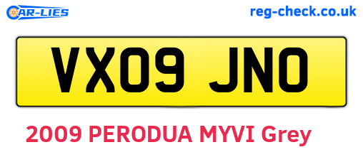 VX09JNO are the vehicle registration plates.
