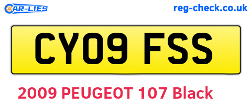 CY09FSS are the vehicle registration plates.