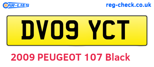 DV09YCT are the vehicle registration plates.