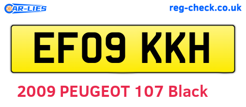EF09KKH are the vehicle registration plates.