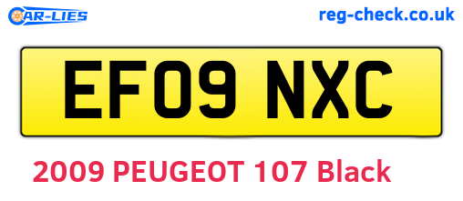 EF09NXC are the vehicle registration plates.