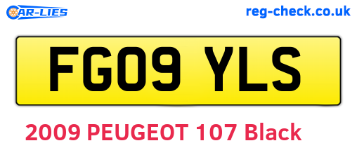 FG09YLS are the vehicle registration plates.