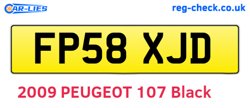 FP58XJD are the vehicle registration plates.