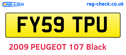 FY59TPU are the vehicle registration plates.