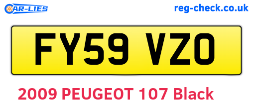 FY59VZO are the vehicle registration plates.