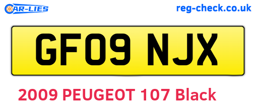 GF09NJX are the vehicle registration plates.