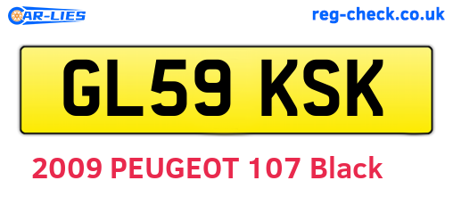 GL59KSK are the vehicle registration plates.