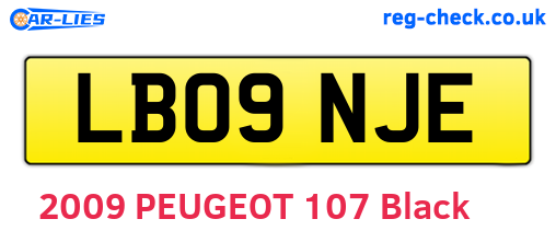 LB09NJE are the vehicle registration plates.