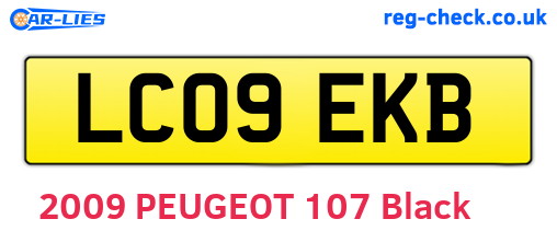 LC09EKB are the vehicle registration plates.