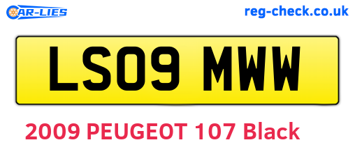LS09MWW are the vehicle registration plates.