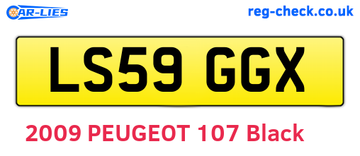 LS59GGX are the vehicle registration plates.