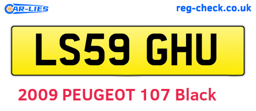 LS59GHU are the vehicle registration plates.