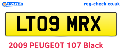 LT09MRX are the vehicle registration plates.