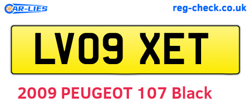 LV09XET are the vehicle registration plates.