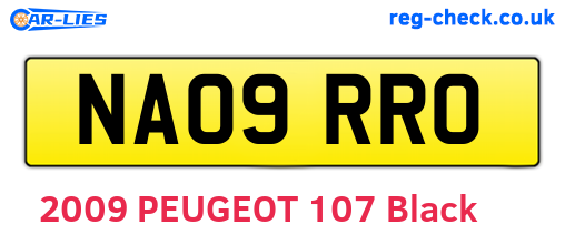 NA09RRO are the vehicle registration plates.