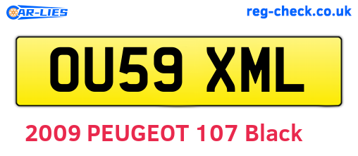 OU59XML are the vehicle registration plates.