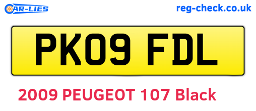 PK09FDL are the vehicle registration plates.