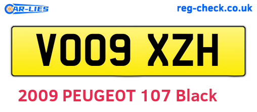 VO09XZH are the vehicle registration plates.