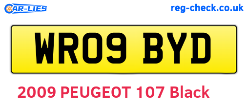 WR09BYD are the vehicle registration plates.