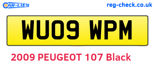 WU09WPM are the vehicle registration plates.