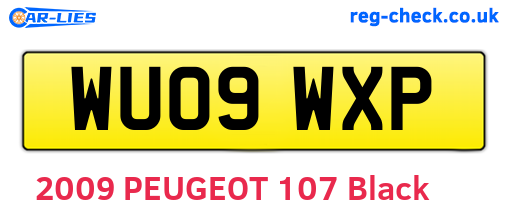 WU09WXP are the vehicle registration plates.
