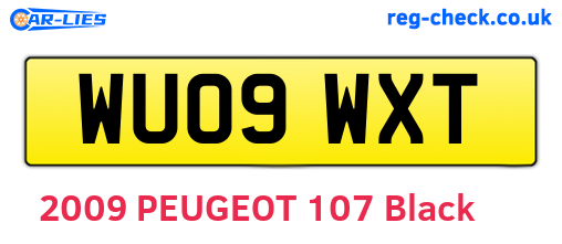 WU09WXT are the vehicle registration plates.