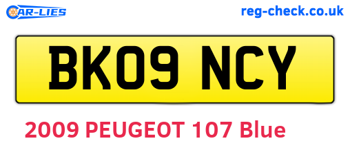 BK09NCY are the vehicle registration plates.