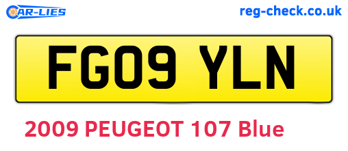 FG09YLN are the vehicle registration plates.