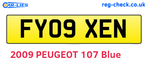 FY09XEN are the vehicle registration plates.