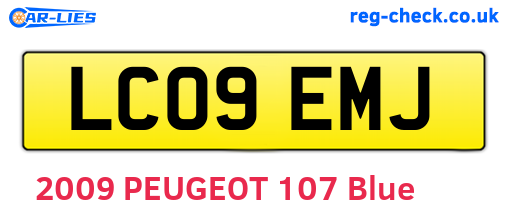 LC09EMJ are the vehicle registration plates.