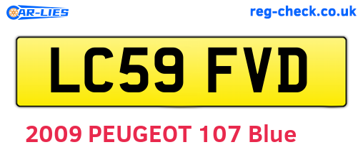 LC59FVD are the vehicle registration plates.