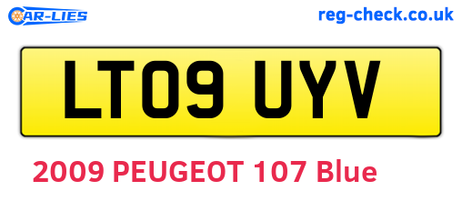 LT09UYV are the vehicle registration plates.