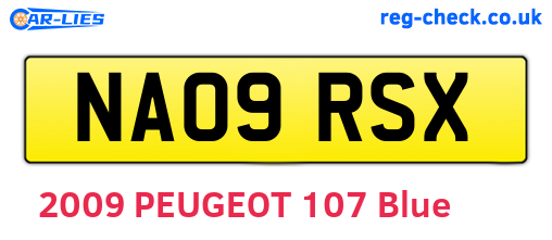 NA09RSX are the vehicle registration plates.