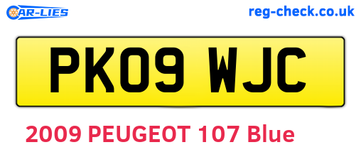 PK09WJC are the vehicle registration plates.