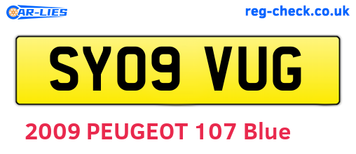 SY09VUG are the vehicle registration plates.