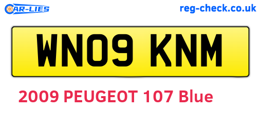 WN09KNM are the vehicle registration plates.