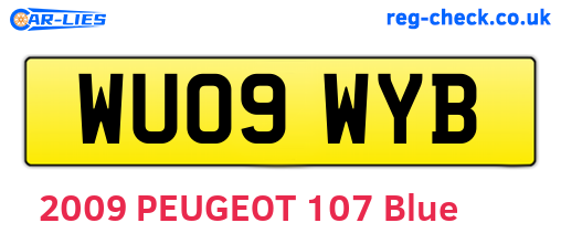 WU09WYB are the vehicle registration plates.