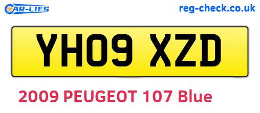 YH09XZD are the vehicle registration plates.
