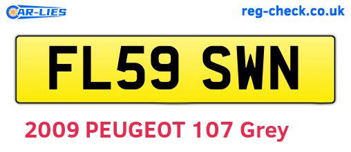 FL59SWN are the vehicle registration plates.