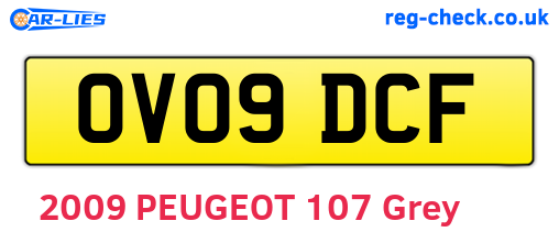 OV09DCF are the vehicle registration plates.