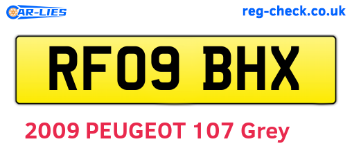RF09BHX are the vehicle registration plates.