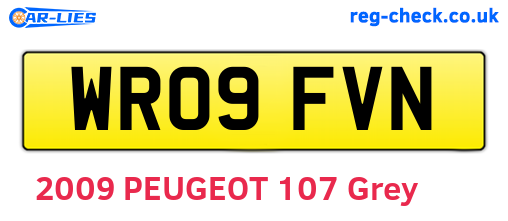 WR09FVN are the vehicle registration plates.